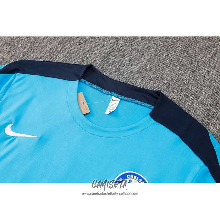 Chandal del Chelsea 2024-2025 Manga Corta Azul - Pantalon Corto